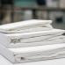 elise: 100% Cotton 700TC White Plain Dyed Fitted Sheet Set (ONLY PILLOW CASE AVAILABLE) 