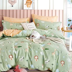 elise: 100% Cotton 930TC Children Light Comforter + 2 Pillow Case Set - Safari Park